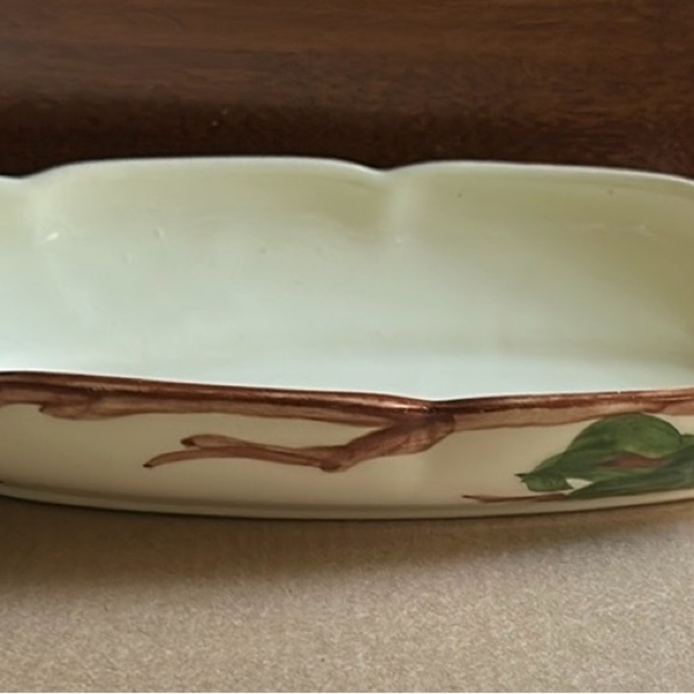 Vintage Franciacan California Hand Painted Apple RELISH SERVING dish